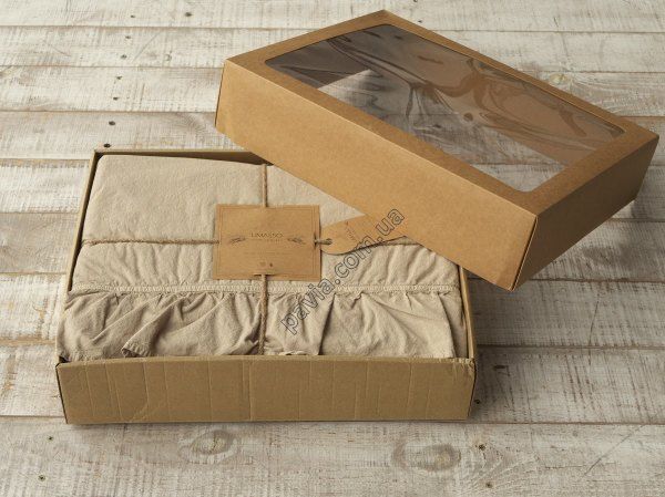 Комплект постільної білизни 160x220 LIMASSO OXFORD TAN EXCLUSIVE бежевий 800221 фото