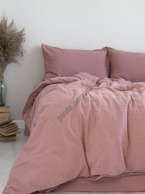 Комплект постільної білизни 200x220 LIMASSO OLD ROSE STANDART попелясто-рожевий 800459 фото