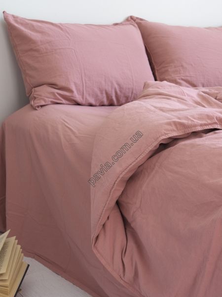 Комплект постільної білизни 200x220 LIMASSO OLD ROSE STANDART попелясто-рожевий 800459 фото