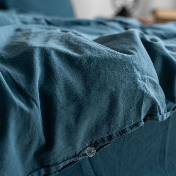 Комплект постільної білизни 200x220 LA MODNO STONEWASHED BLUE синій 200294 фото