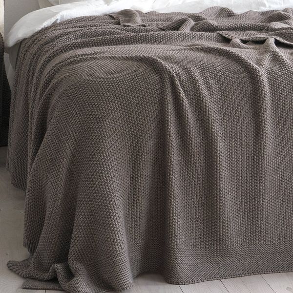 Покривало 170x240 LA MODNO Corn Mink (50% бавовна, 50% акрил) коричневе 200336 фото
