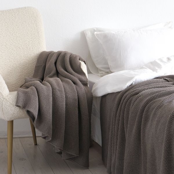 Покривало 170x240 LA MODNO Corn Mink (50% бавовна, 50% акрил) коричневе 200336 фото