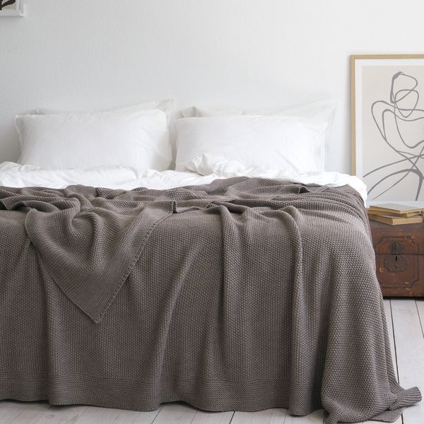 Покривало 170x240 LA MODNO Corn Mink (50% бавовна, 50% акрил) коричневе 200336 фото