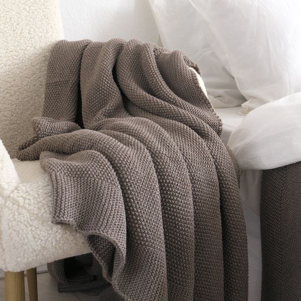 Покривало 170x240 LA MODNO Corn Mink (50% бавовна, 50% акрил) коричневе 200336 фото