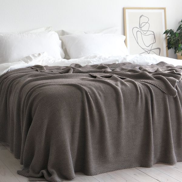 Покривало 170x240 LA MODNO Corn Mink (50% бавовна, 50% акрил) коричневе 200336 фото