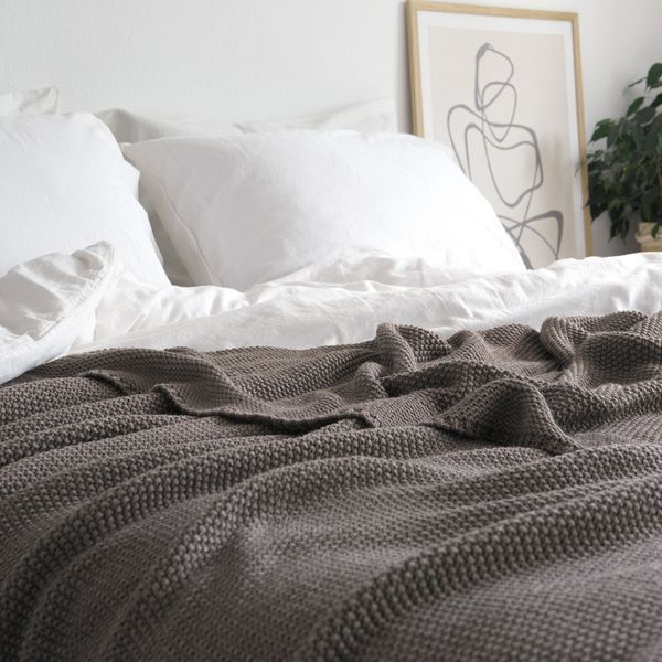 Покривало 170x240 LA MODNO Corn Mink (50% бавовна, 50% акрил) коричневе 200336 фото